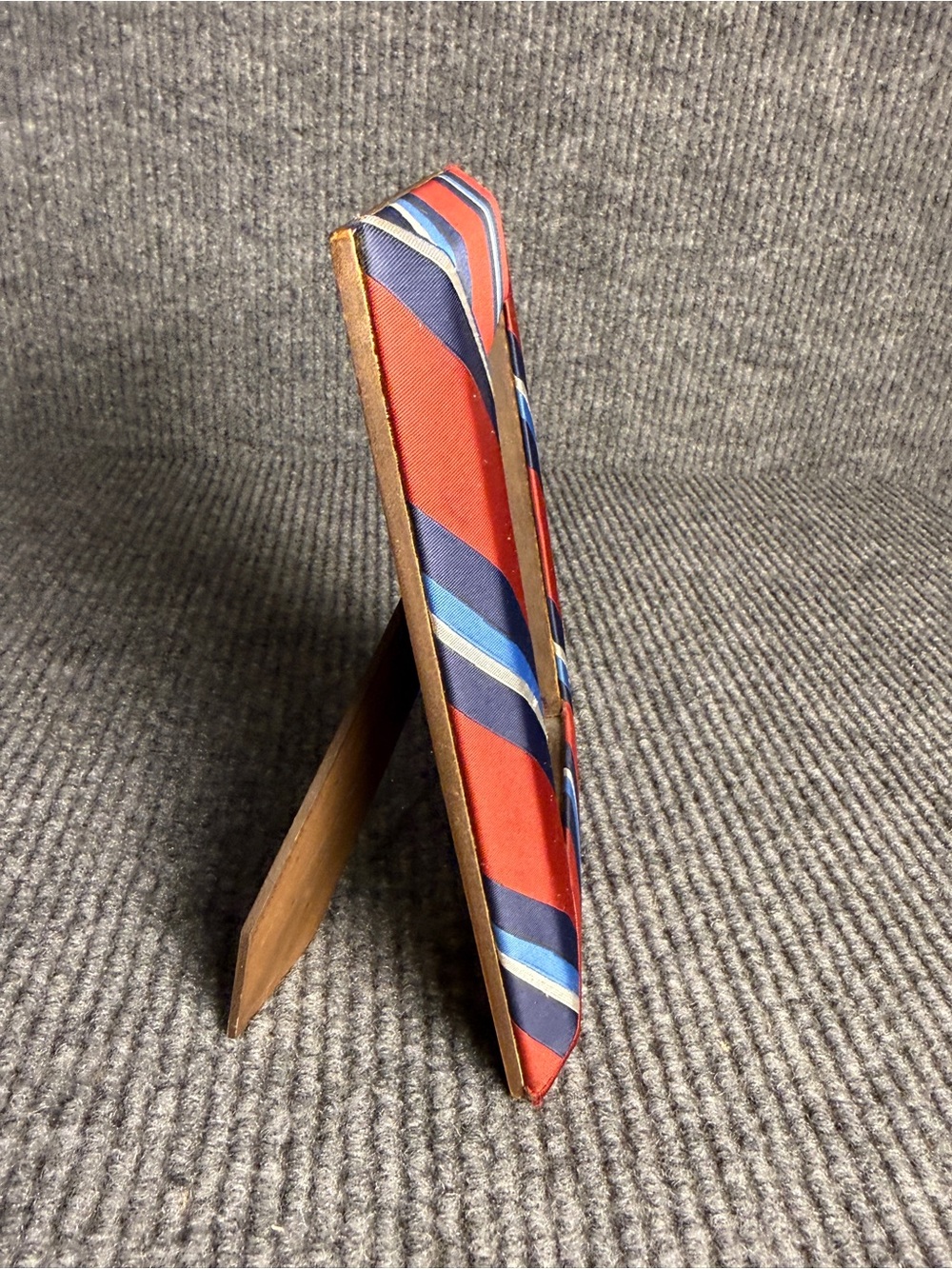Preppy Regimental Stripe Silk Tie Photo Frame 4x6 Accent Decor - Picture 4 of 6